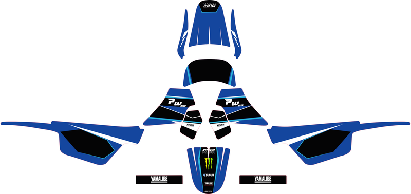 Kit déco Yamaha PW50 – Blue Factory Edition-2